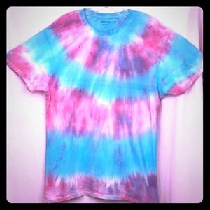 Gildan Red/Blue/Purple Layered Tie Dye T-Shirt